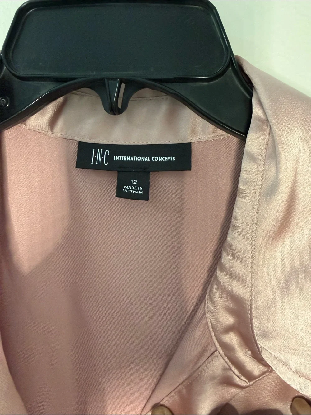 INC International Concepts Satin Sleeveless Utility Jumpsuit in Blush Pink